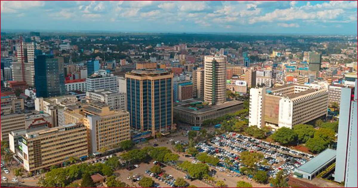 An aerial view of a section of the Nairobi city county. Photo: Courtesy.